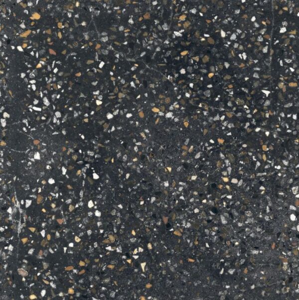 Sphinx Terrazzo Black zwarte tegel – mat – 60 × 60 cm