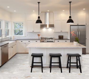 Beautiful, new kitchen in luxury home.